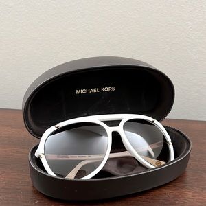 Michael Kors white acetate sunglasses